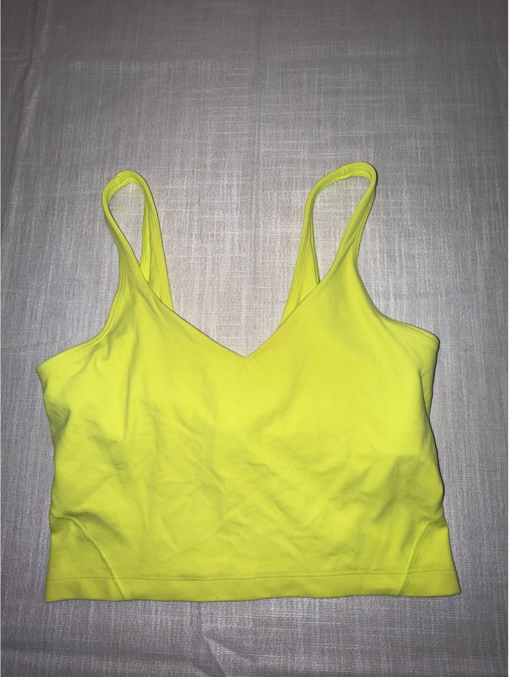 Lululemon Yellow Athletic Crop Top Size 8
